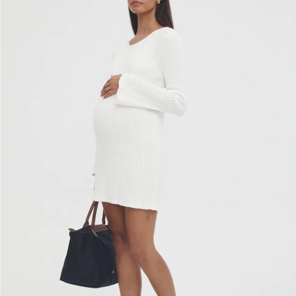 Legoe Heritage TEXTURED BELL SLEEVE DRESS (IVORY)